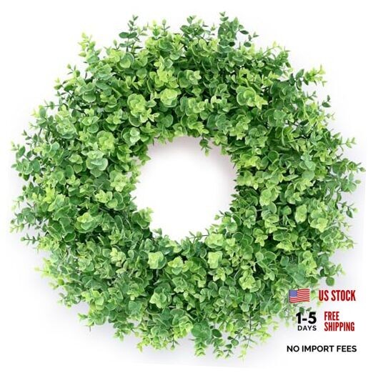 26″ Boxwood Wreath for Front Door, Porch, Window – Large Artificial Boxwood
