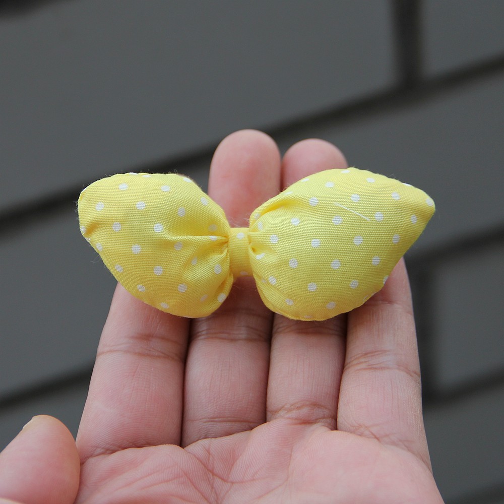 7.5cm The Exquisite Princess Rose Polka Dot Cotton Bow Tie Headband