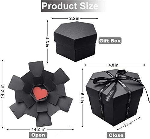 Explosion Box, DIY Explosion Box with 6 Faces, Main Part Assembled black