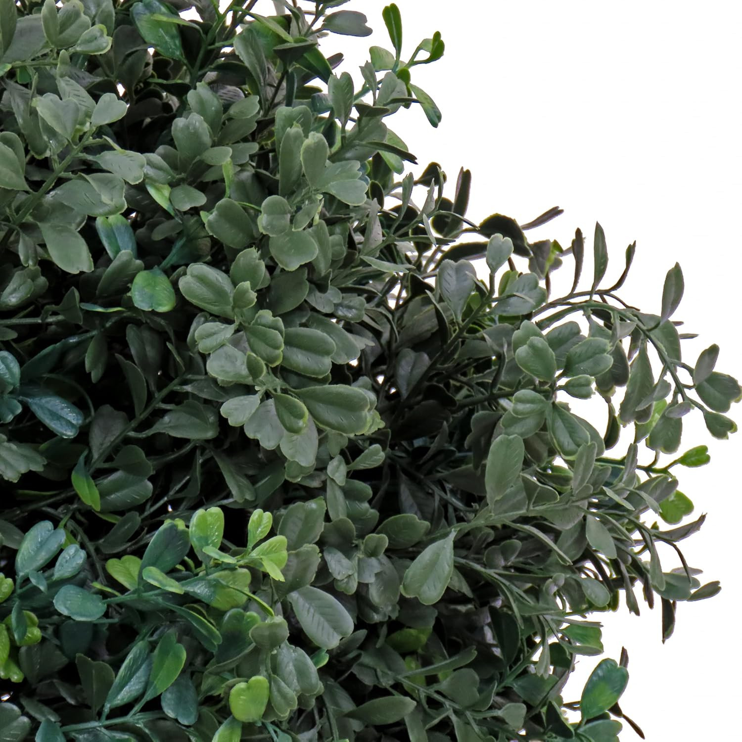 2 Ft Realistic Artificial Boxwood Topiary in Black Pot – Perfect Home Decor