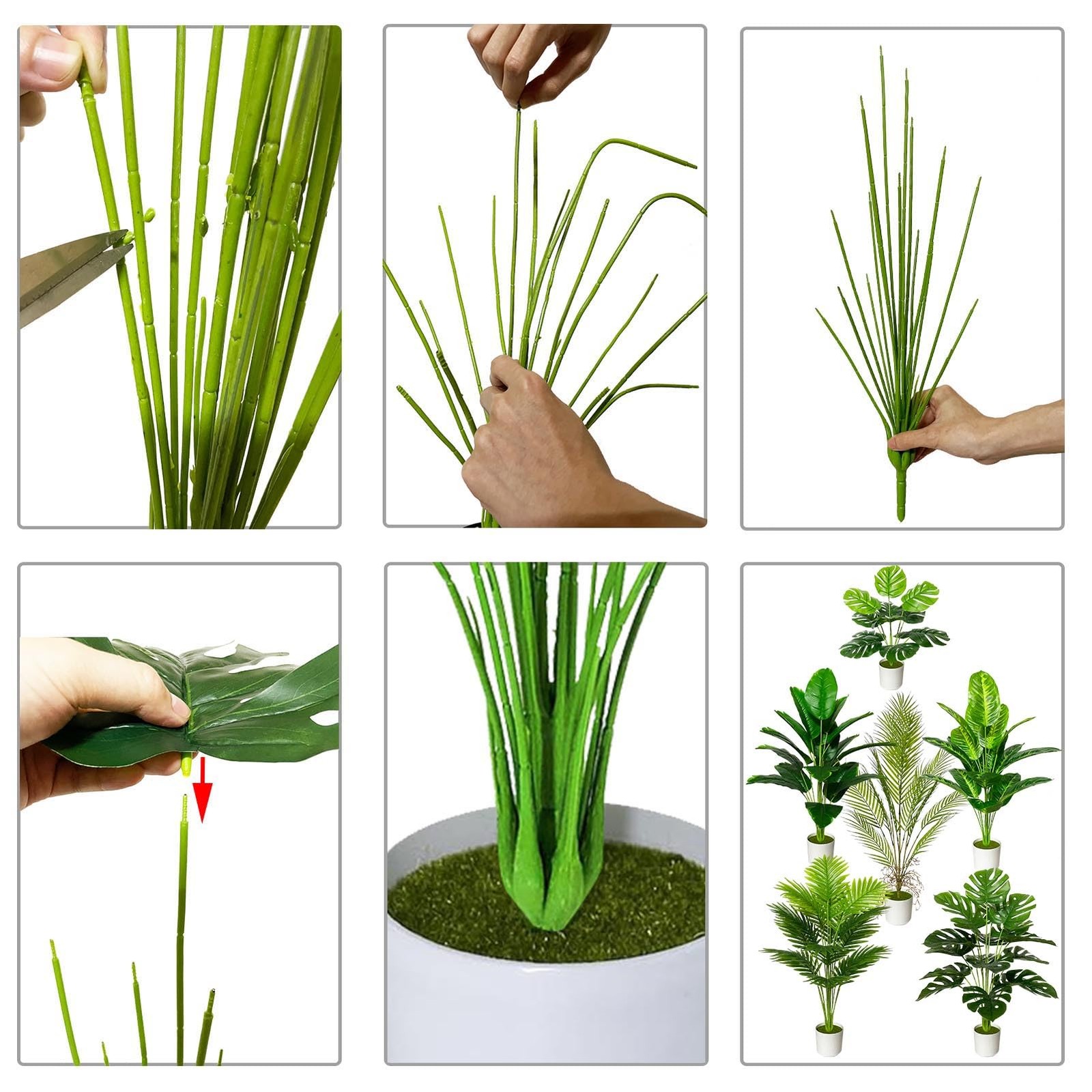 Artificial Areca Palm Plant Fake Tropical Tree Perfect Faux Plants in Pot for…