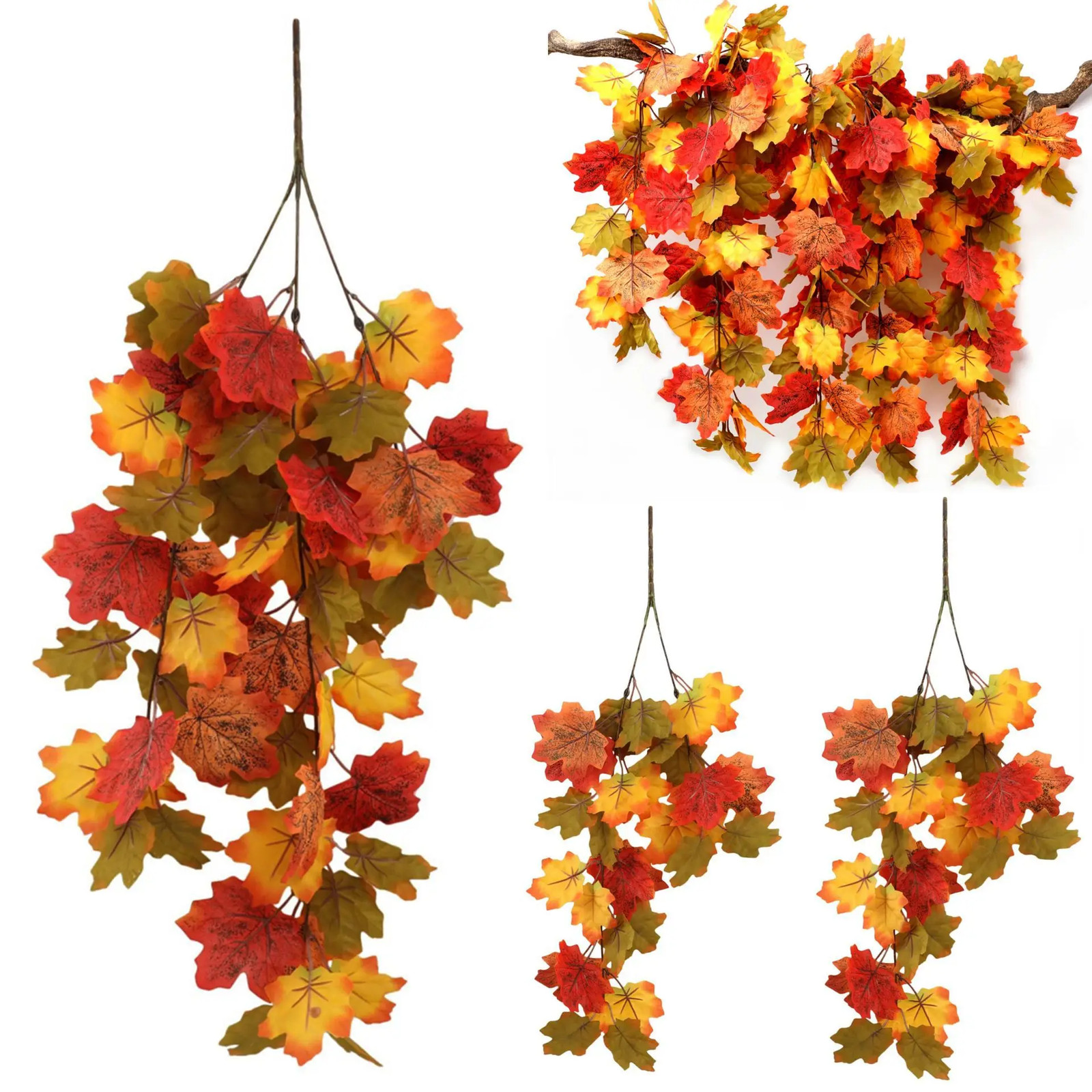 Artificial Maple Leaf Garland 75CM Autumn Leaves Vine Fake Plants for Home Decor