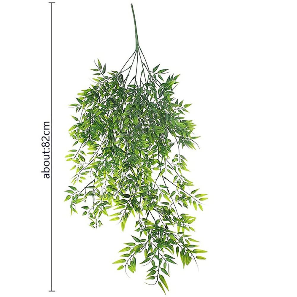2 Pcs Artificial Hanging Plants Faux Greenary Vines Fake Leaves Decorative Ha…