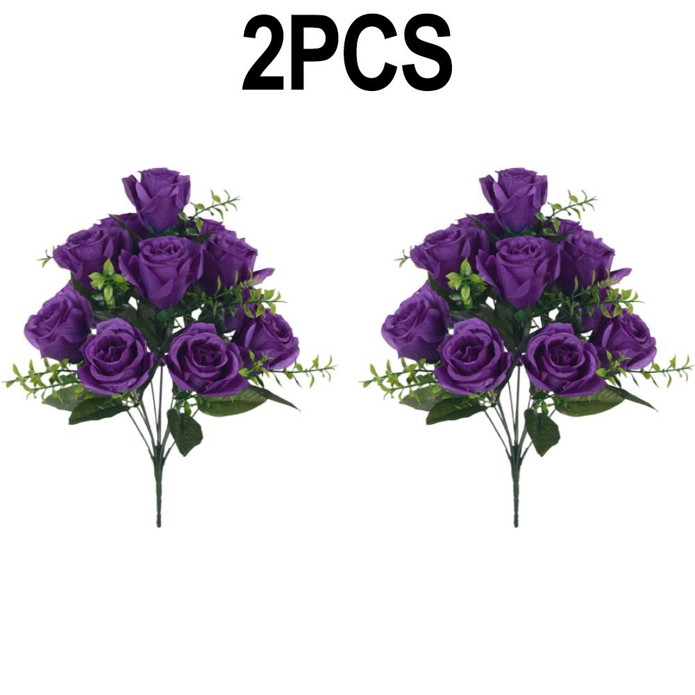 Colorful Silk Rose Flowers Bouquet for DIY Crafts and Event Decorations