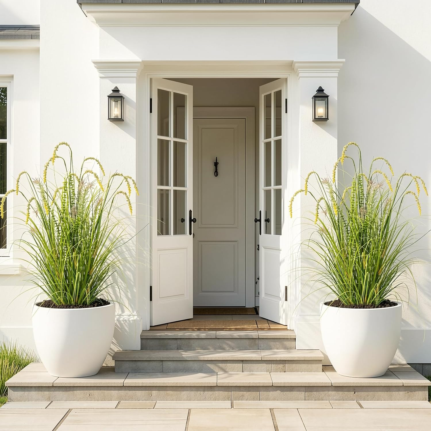 3FT Artificial Reed Grass ,2 Pack Artificial Tall Grass Plants Outdoor Indoor ,F