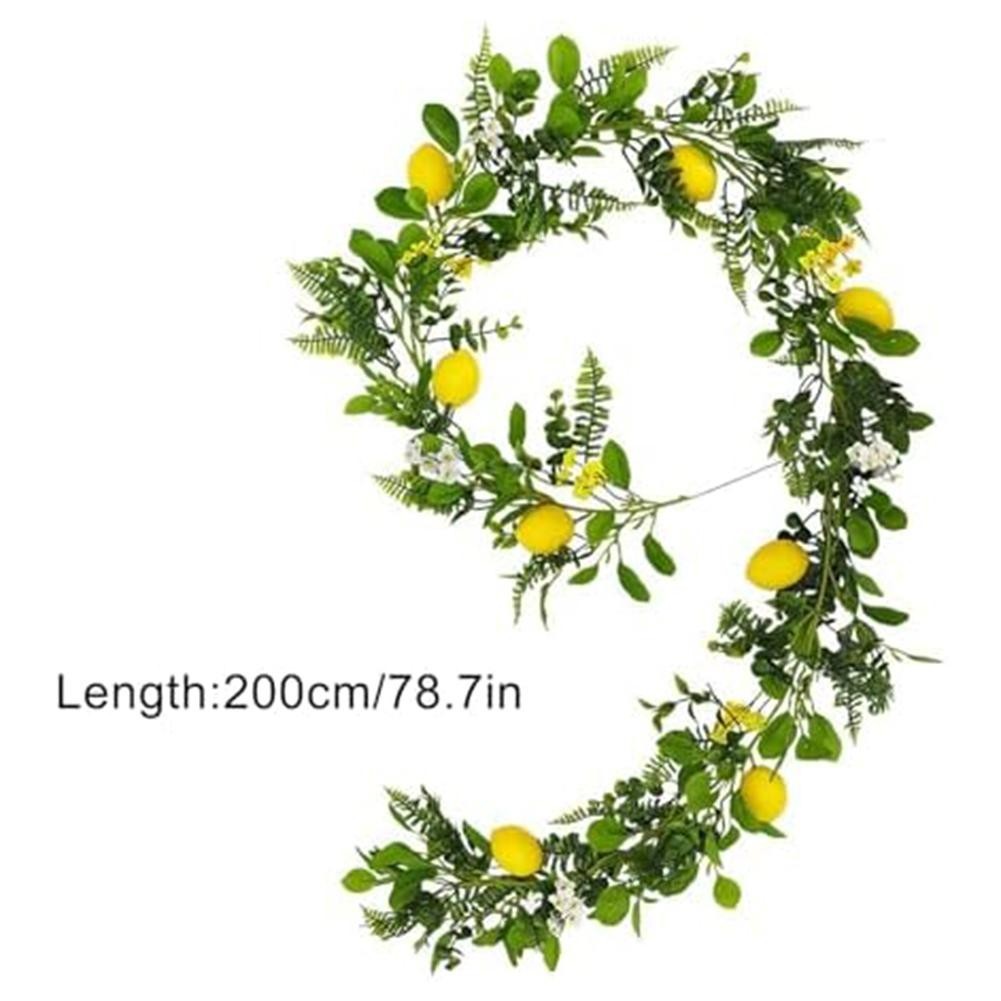 Elegant Silk Lemon Leaves Garland Create a Delightful in Any Room