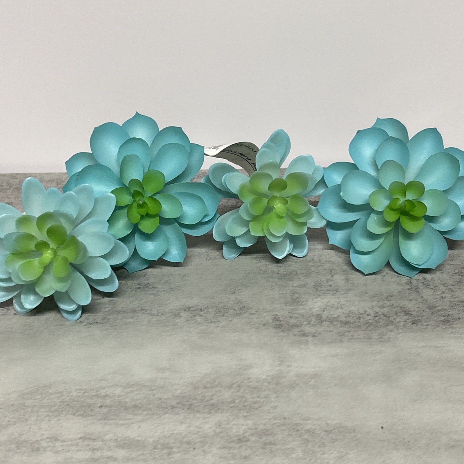 Succulent Picks Artificial Assorted Lot Of 16 Aloe Fern Flowers Blue Purple