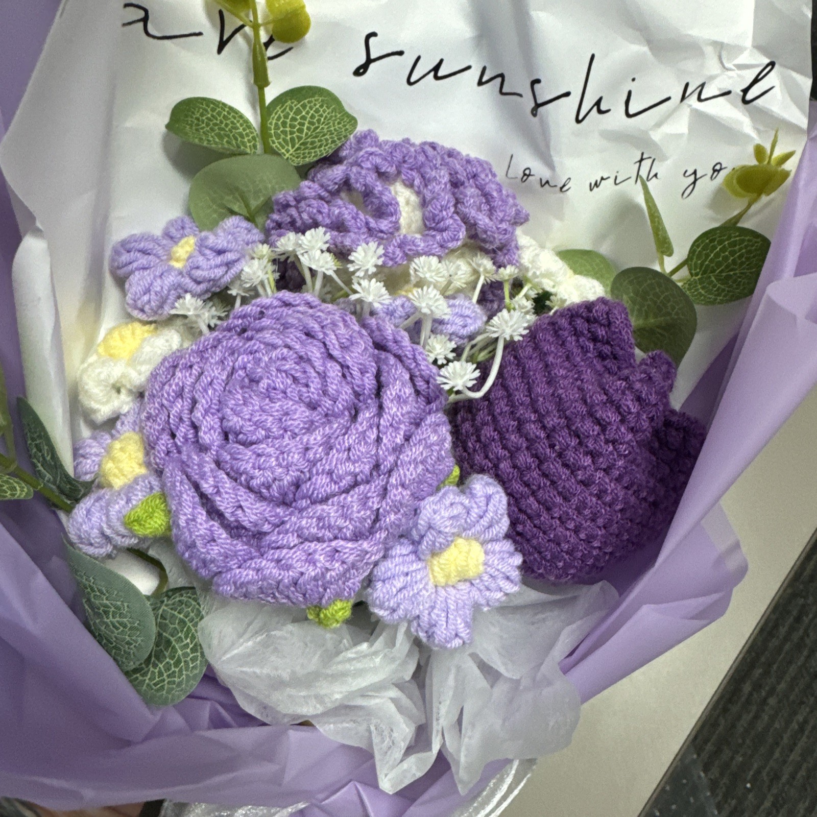Bouquet of Beautiful Blessings to Warm Your Heart. Crocheted Flowers