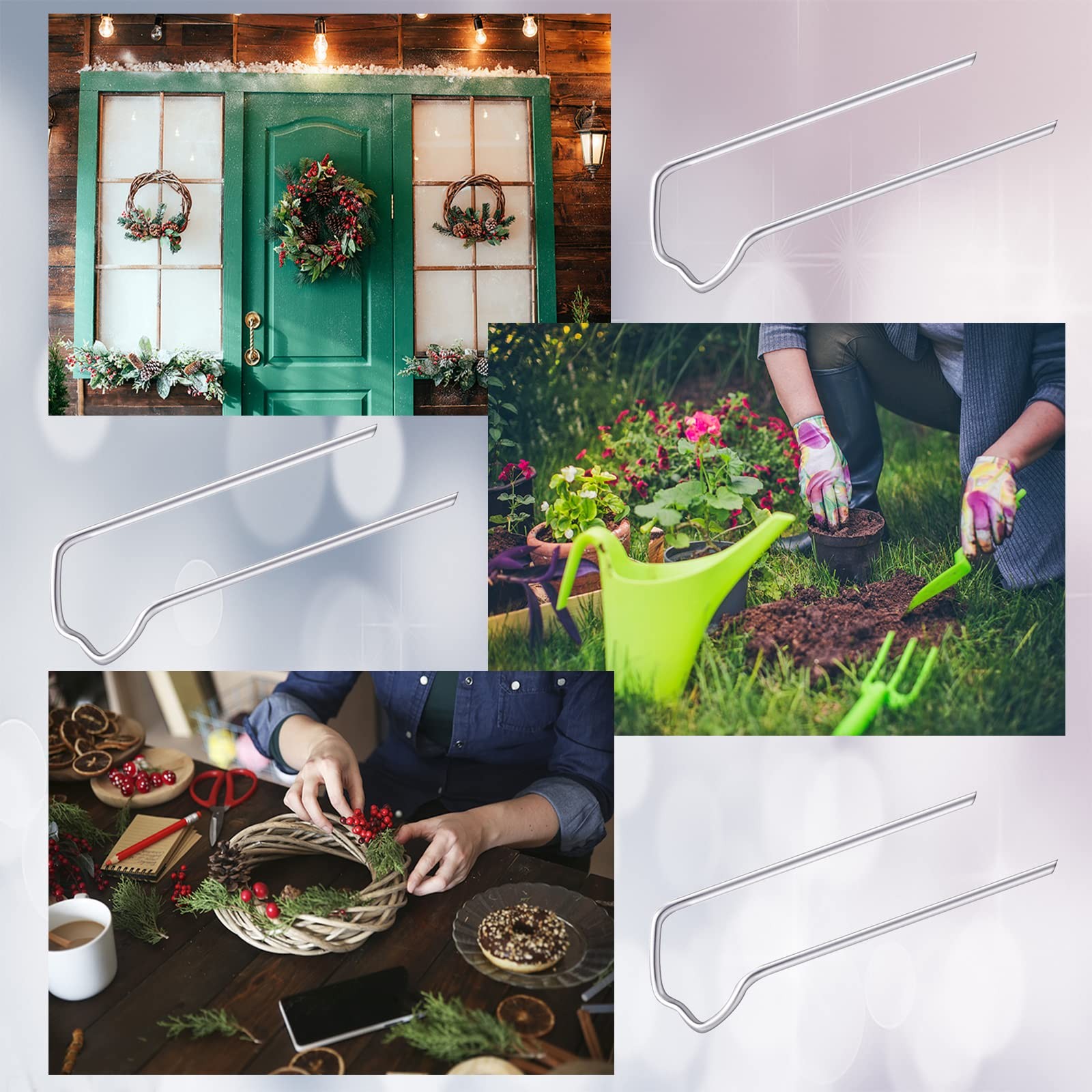 160 Pcs 1.7 Inch Floral Pins Greening Pins U-Shape Floral Fern Pins for Foam