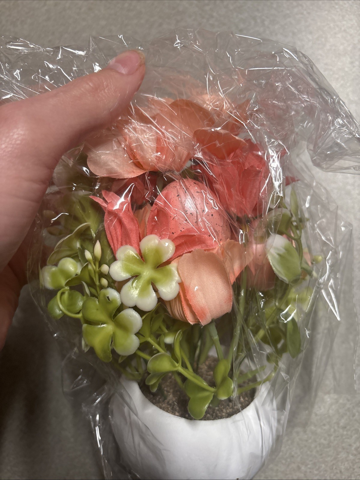 Set of 2, Wall Planter With Artificial Flowers, 3D,8W,20H;Home Decor . New , #38