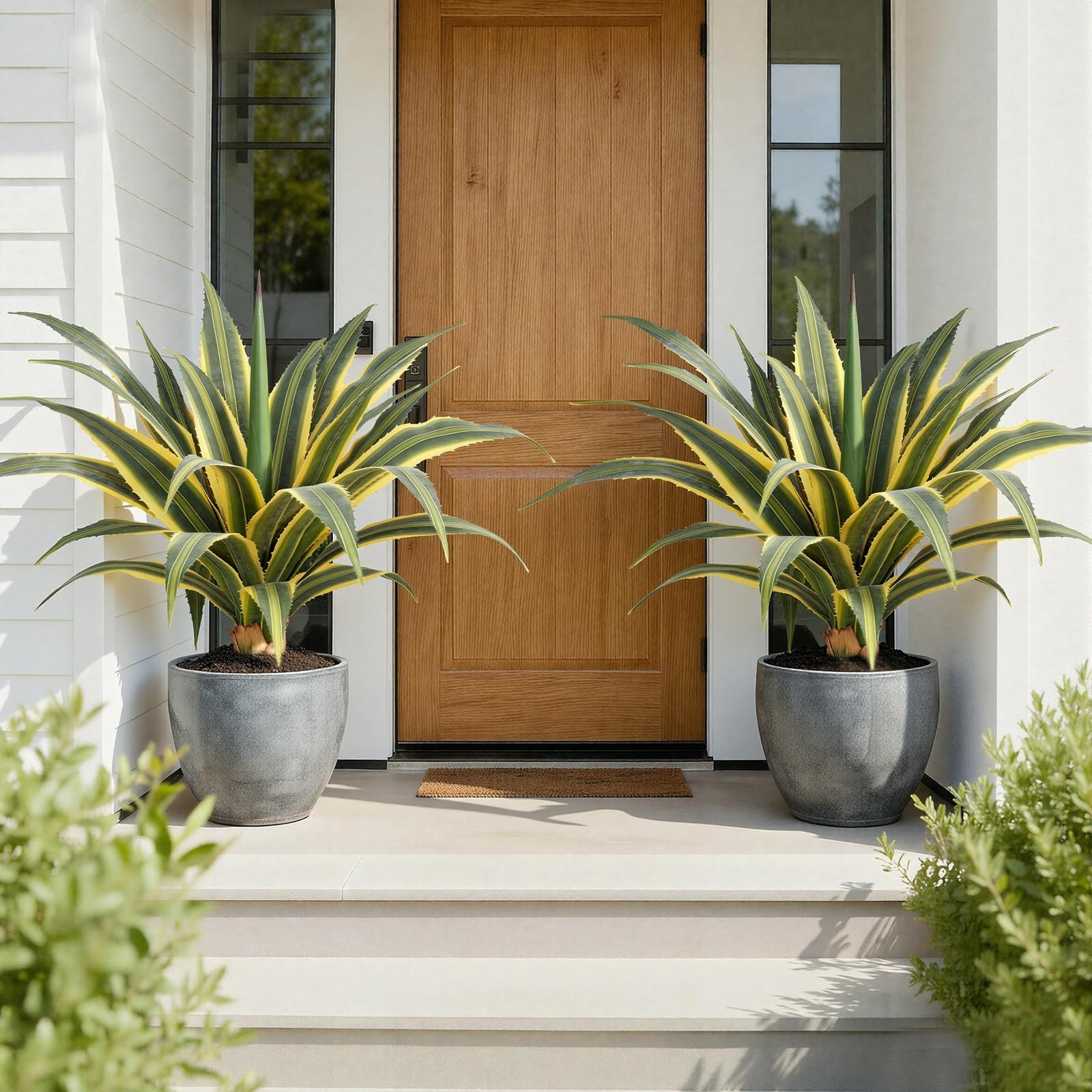 Best Artificial Agave Plants Outdoor, 32 Large UV Resistant Spiked Fake with 24