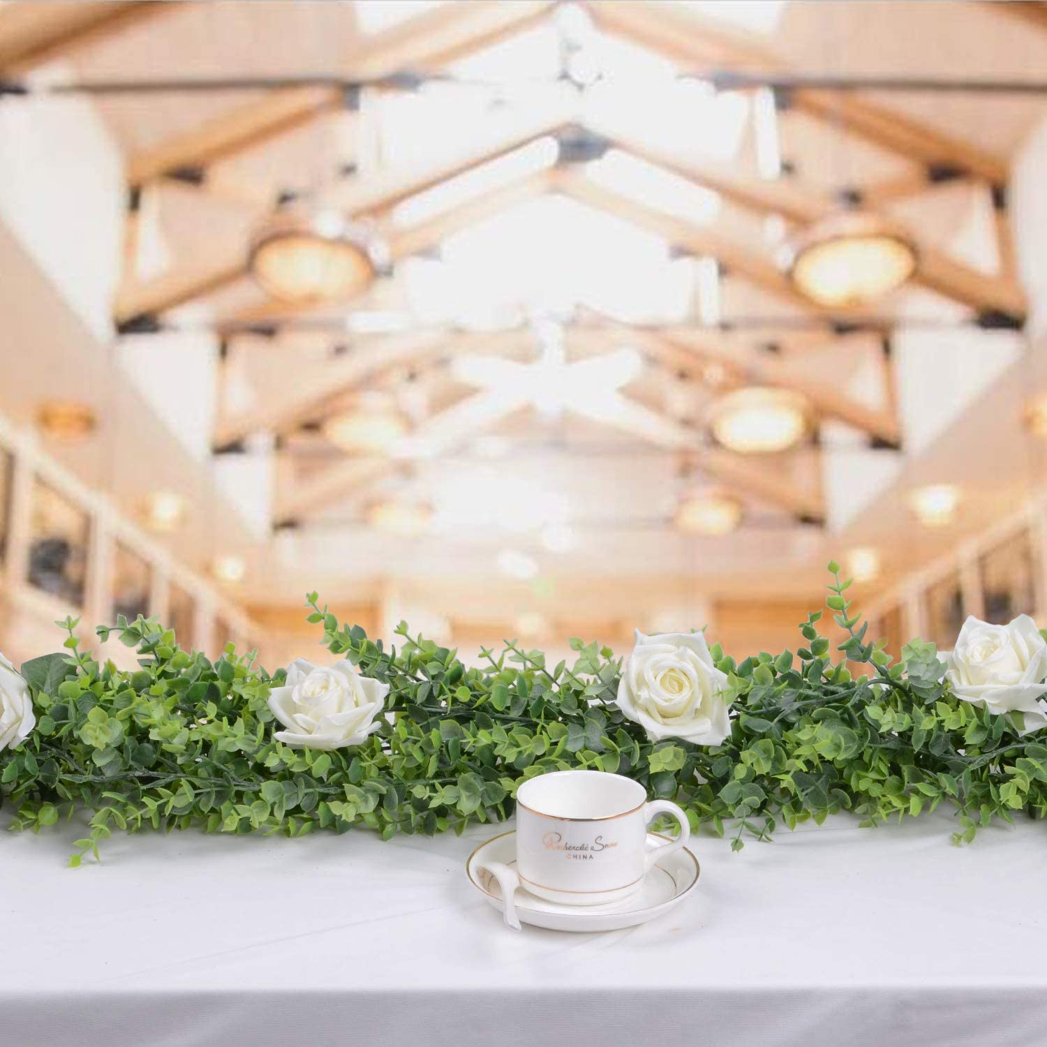 6 Pack 6Ft Faux Eucalyptus Garland Artificial Vines for Wedding Backdrop Decor