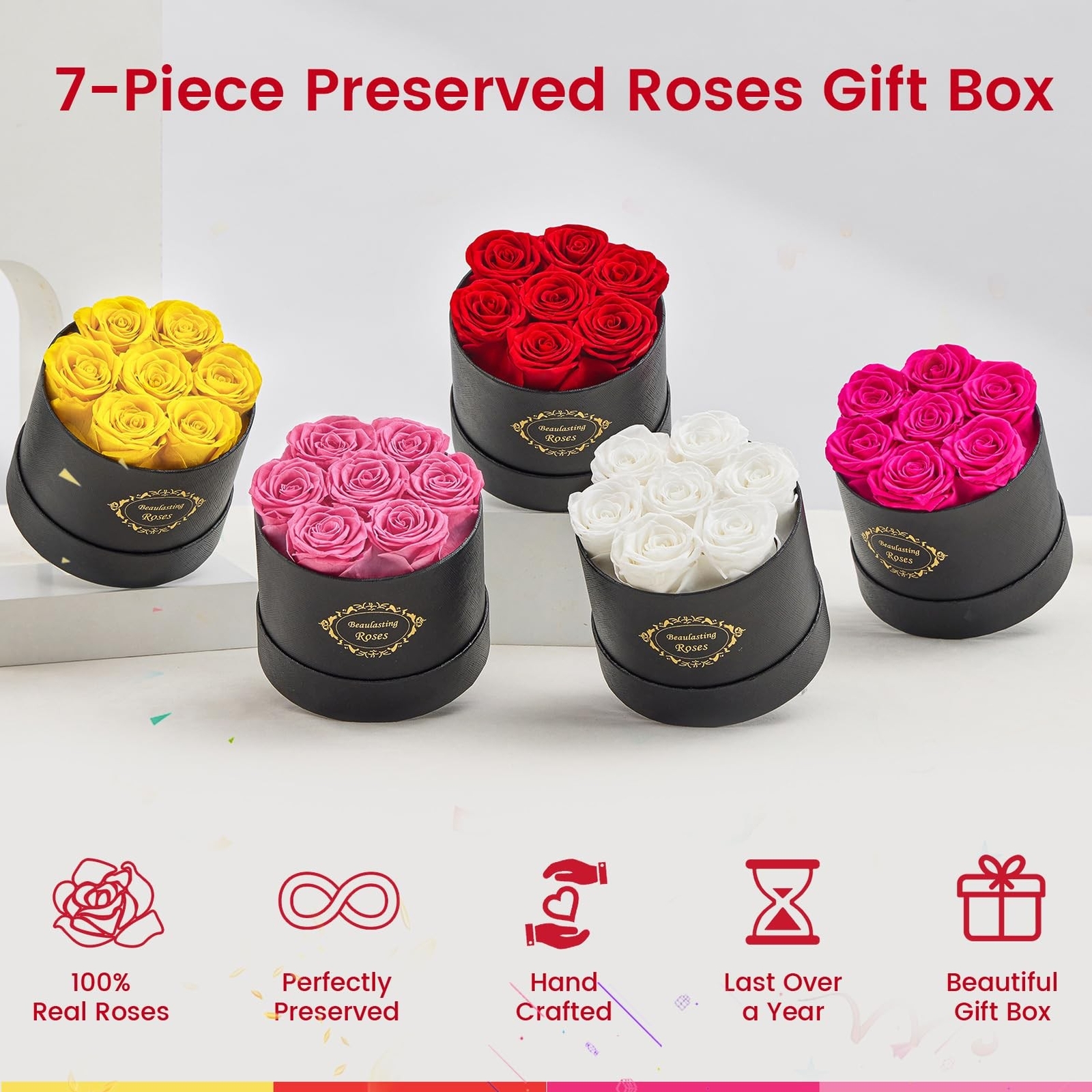 Preserved Roses in a Box Long Lasting Roses Last a Year Forever Romantic Gift…