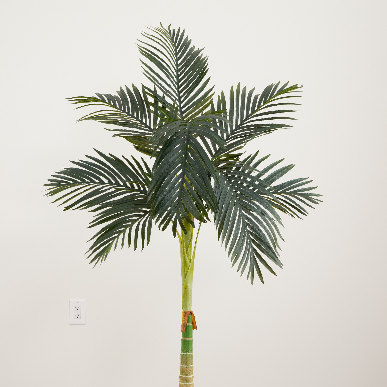 Nearly Natural 5ft Artificial Golden Cane Palm Tree (No Pot) in Green