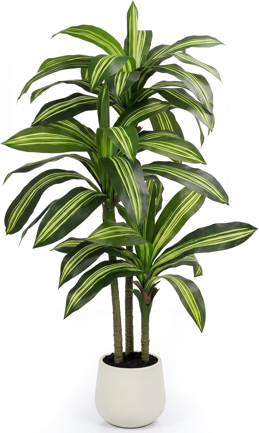 5FT Artificial Tree Dracaena Plant in Decorative Pot-Realistic Fake Plant Indoor