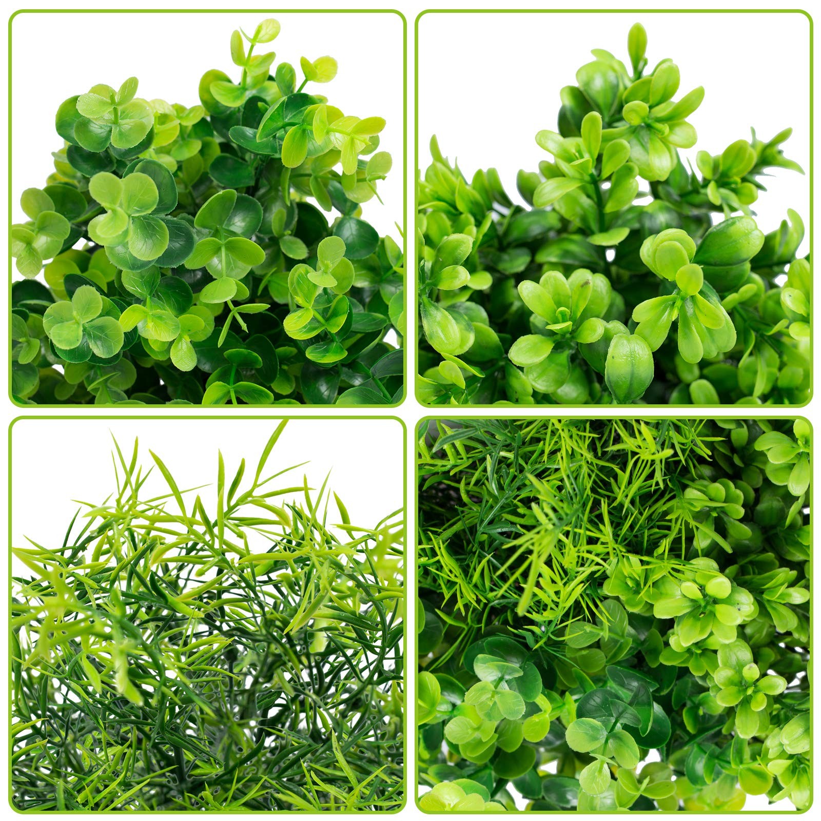 6 Bundles Artificial Greenery Stems Mixed Fake Plastic Plants Eucalyptus Rose…