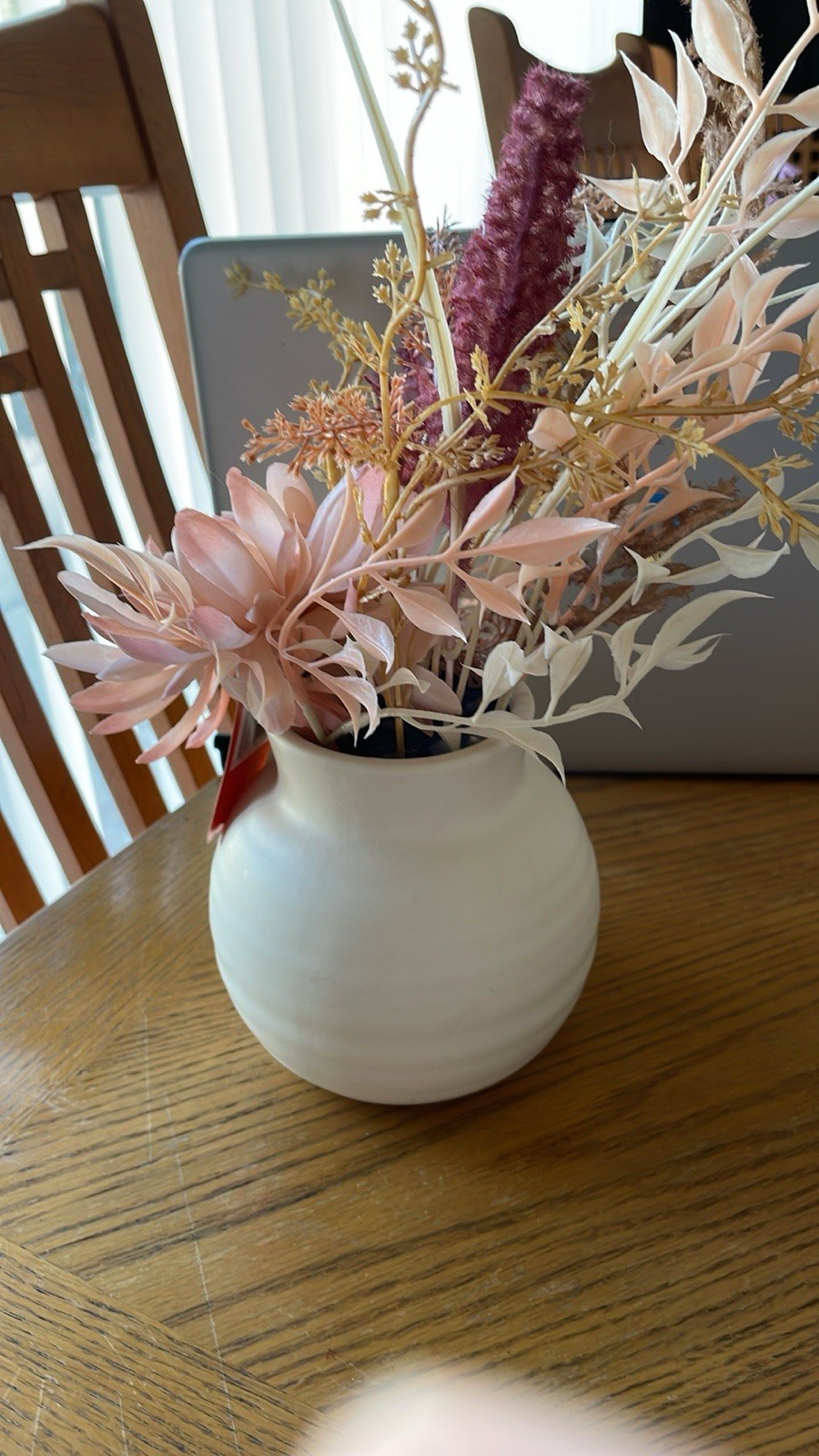 Ashland Spring/Autumn Flower Arrangement In Ceramic Pot NEW W/TAG Neutral 14”