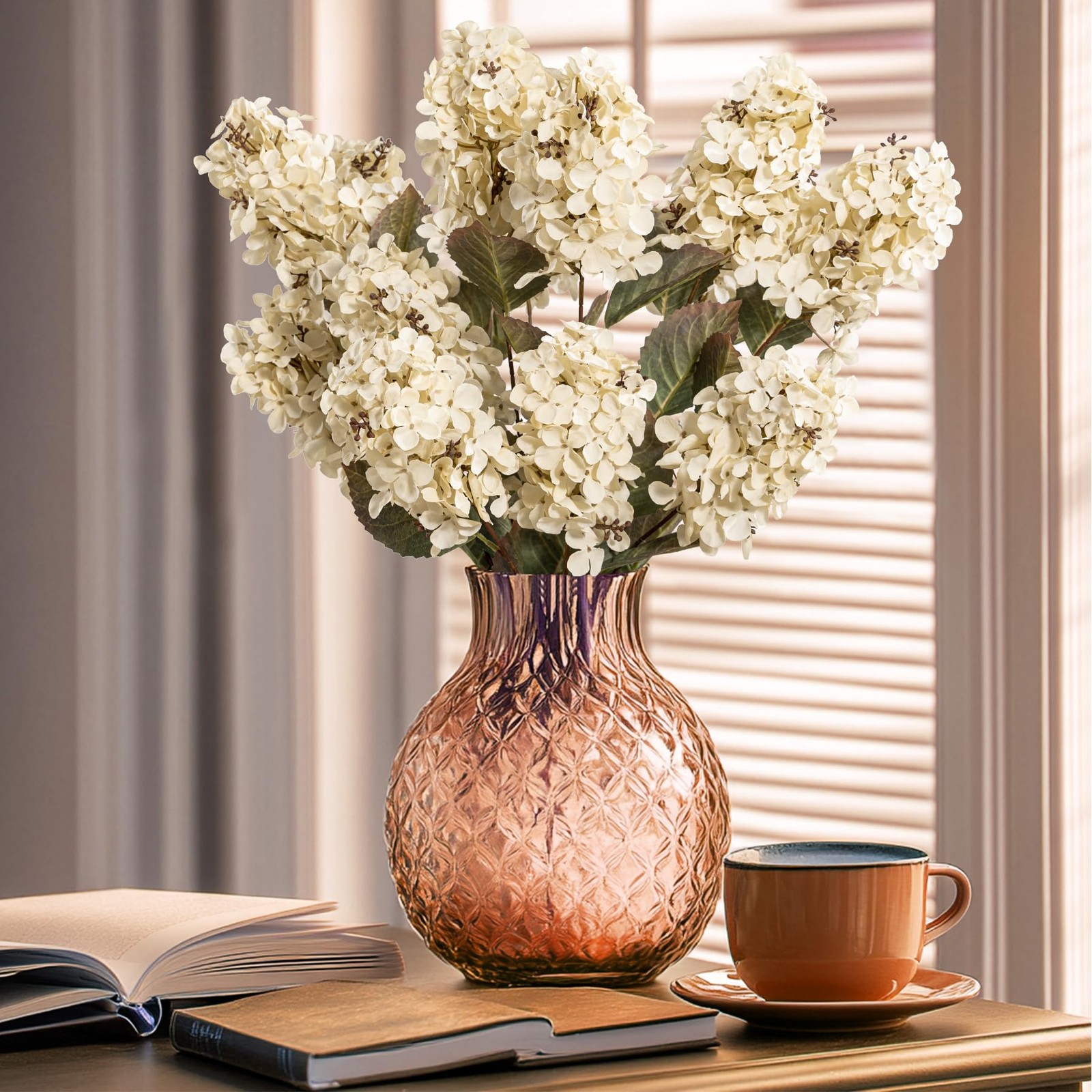 Hydrangea Artificial Flowers,Fall Hydrangeas Artificial Flowers, Fake Fall Dr…