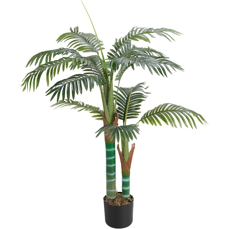 4FT Artificial Palm Tree w/Adjustable Leaves, Decoration Plants for Home Office