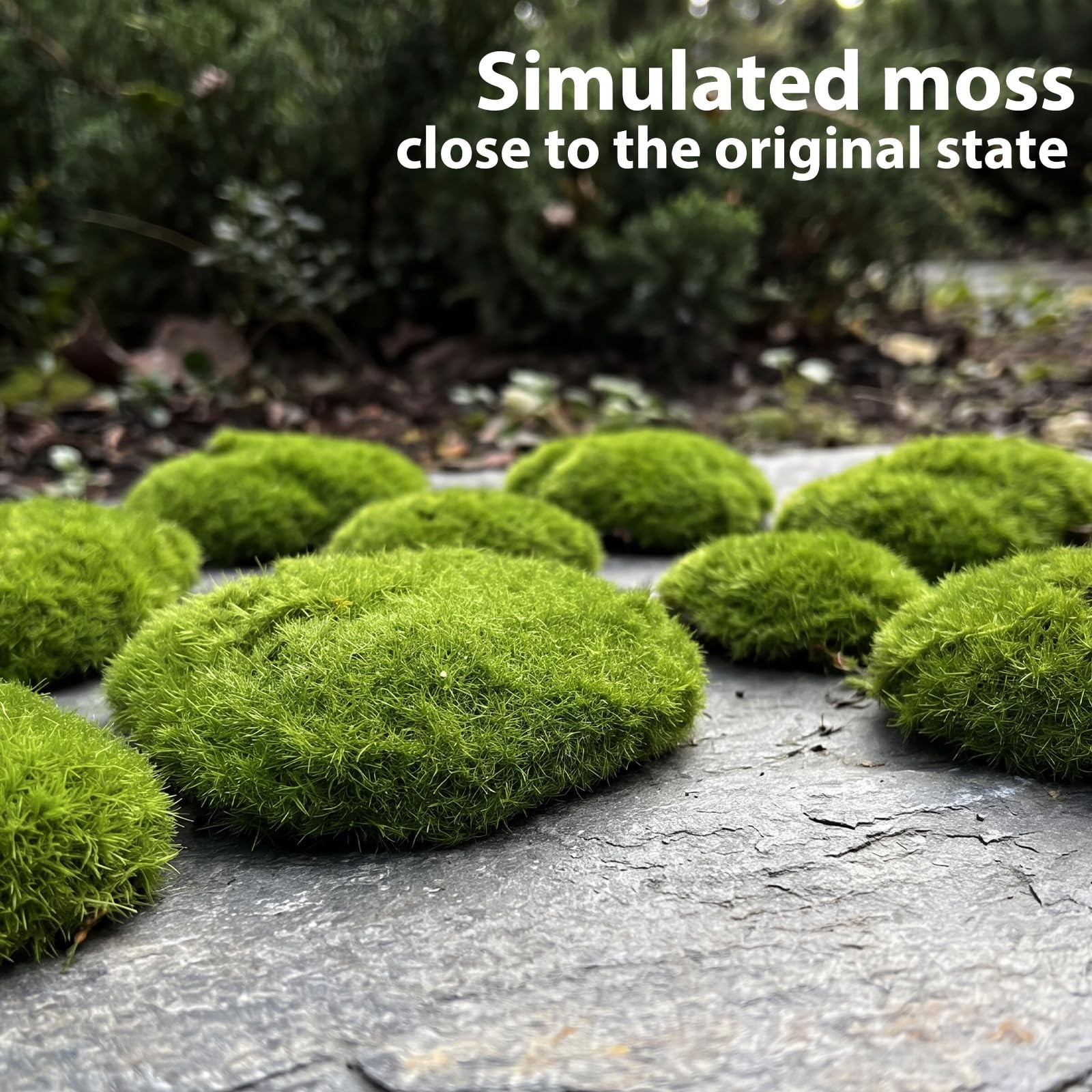 6 PCS Artificial Moss Blocks Decorative Stones For Garden Tank Decoration