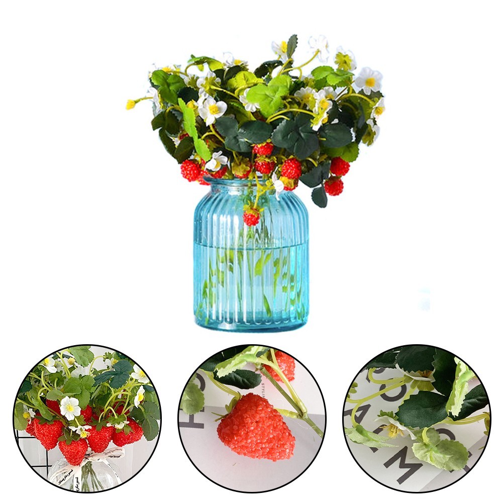 Strawberry Plants Fake Fruit Fake Strawberry Easy To Maintain Fake Fruit