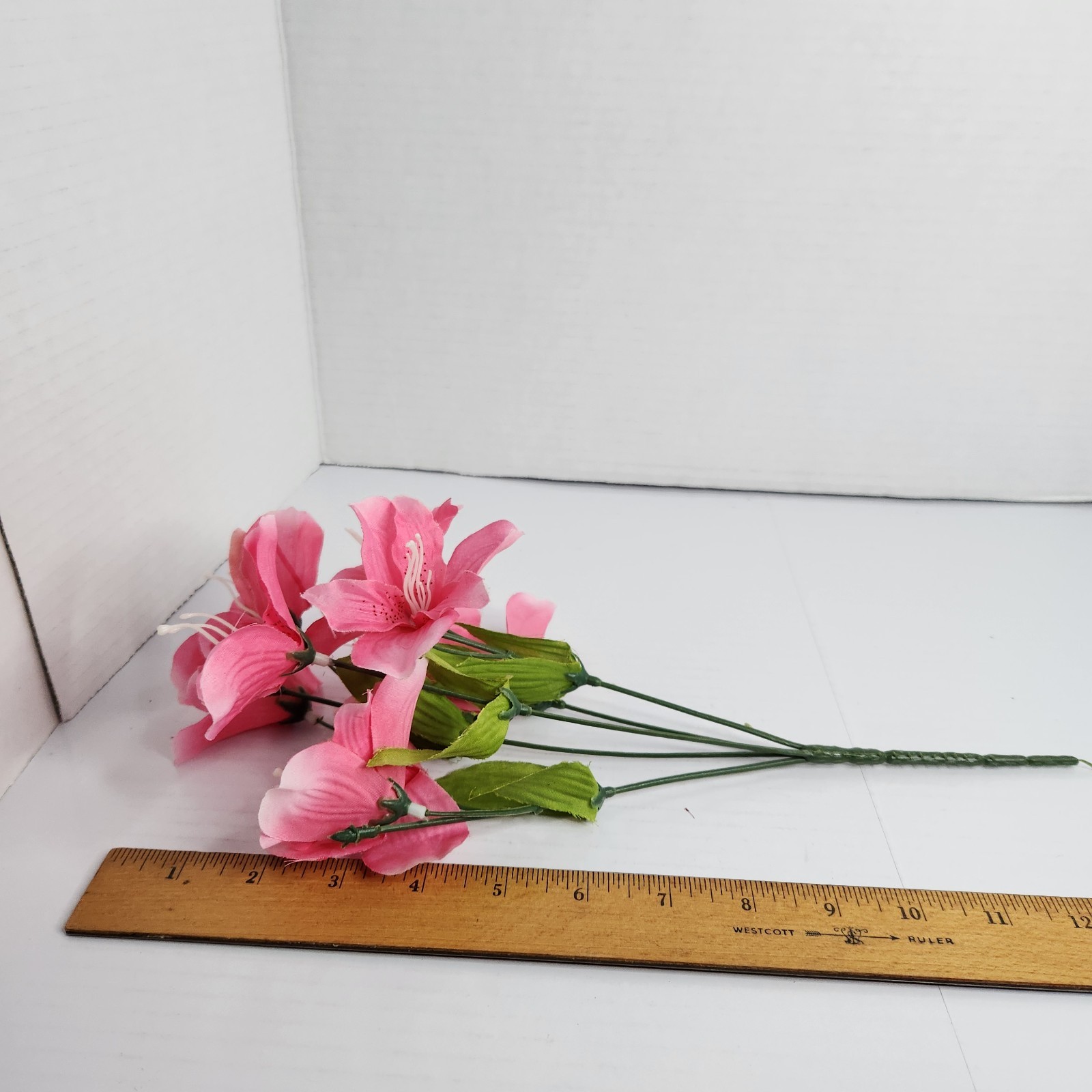 Artificial Silk Flower Lot Roses Lily Pink White Floral Craft Wedding Decor