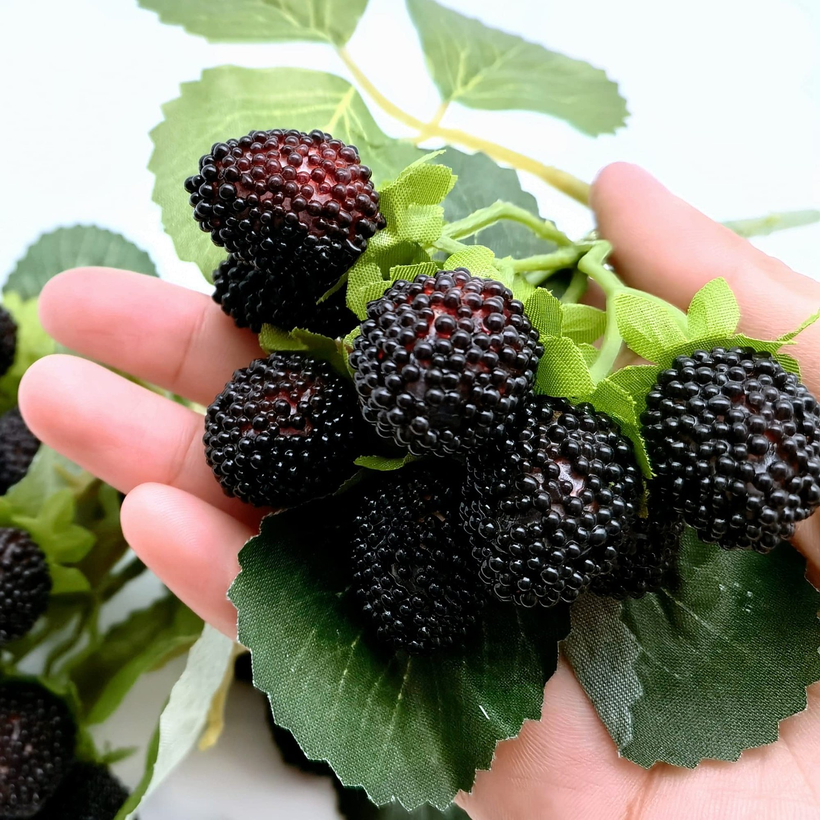 4PCS Artificial Raspberry Red Faux Fruit BlackBerry Props Table Decoration (B…