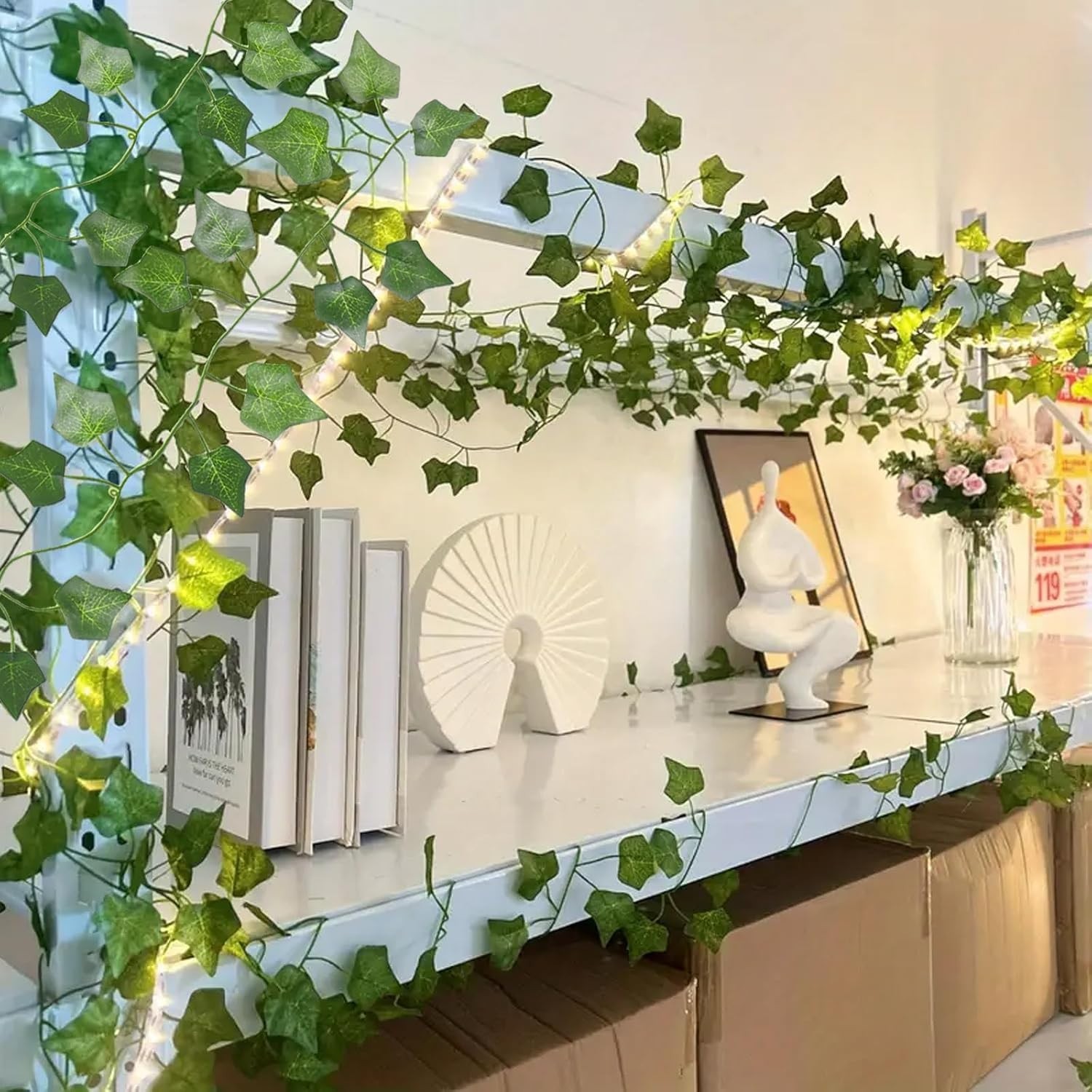 Versatile 86 FT Faux Ivy Garland – 12 Pack Artificial Vines for DIY Decorations