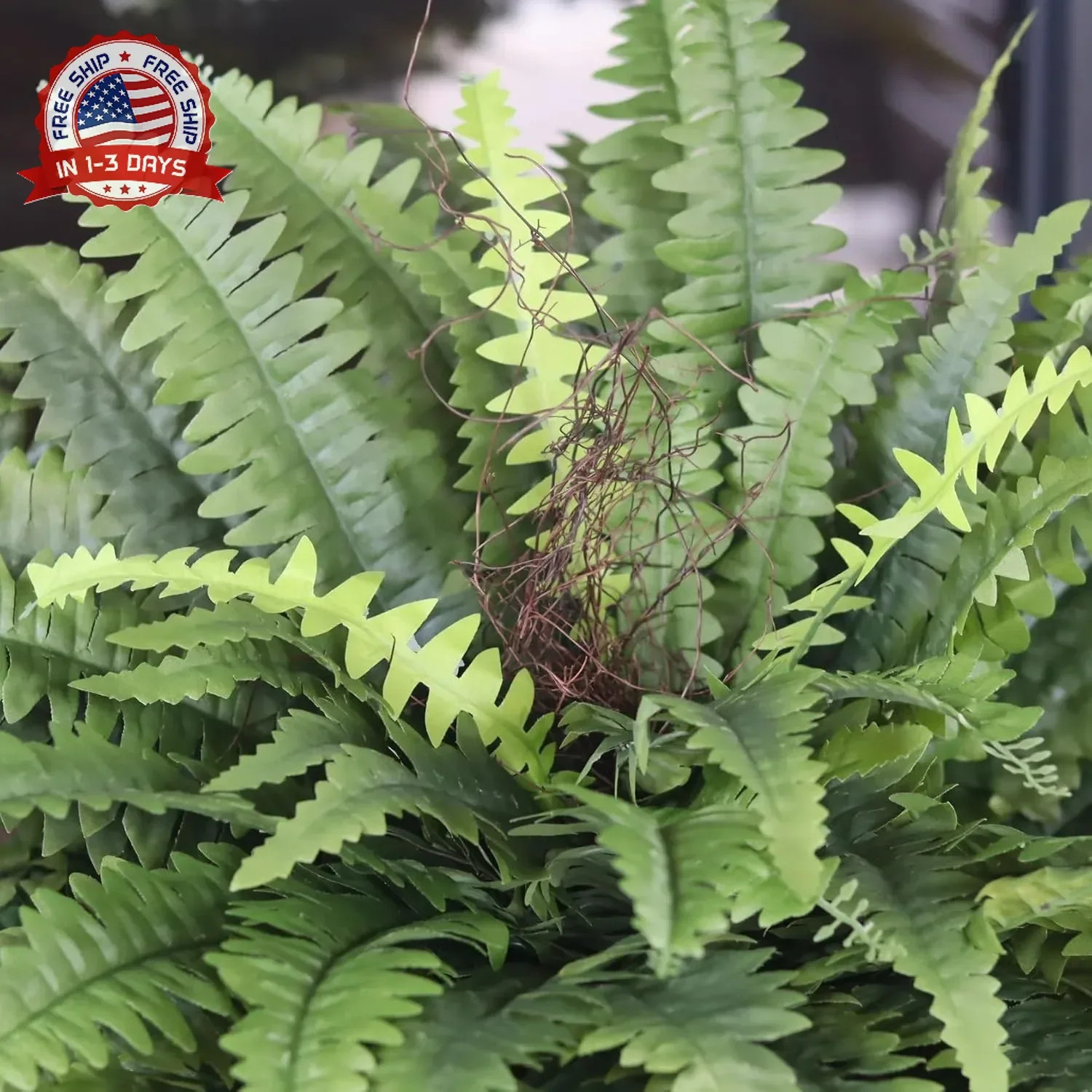 Artificial Ferns for Outdoors & Indoors, 51″ Fake Ferns Artificial Plants Large