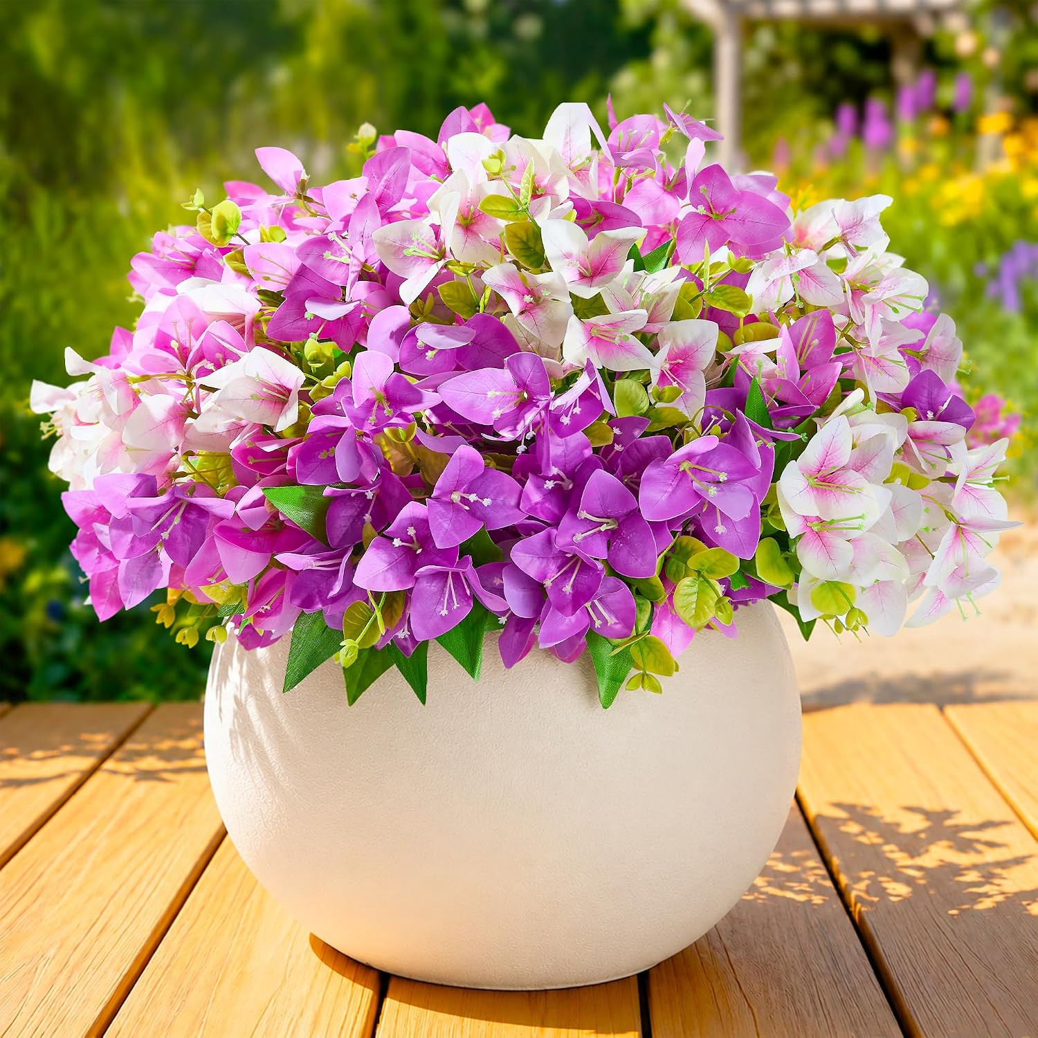 Realistic UV-Resistant Bougainvillea Flowers – 9 Bundles for Outdoor Decor