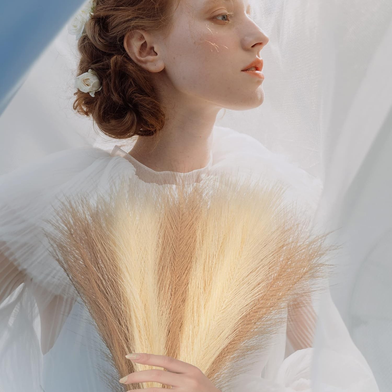 Low-Maintenance 6 Piece Faux Pampas Grass – Perfect for Elegant Arrangements