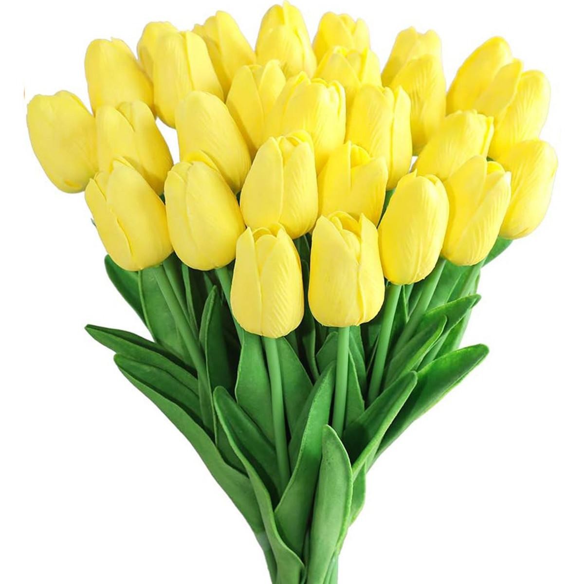 10Pcs Artificial Tulip Flowers Real Touch Bouquet DIY Wedding Home Decor!