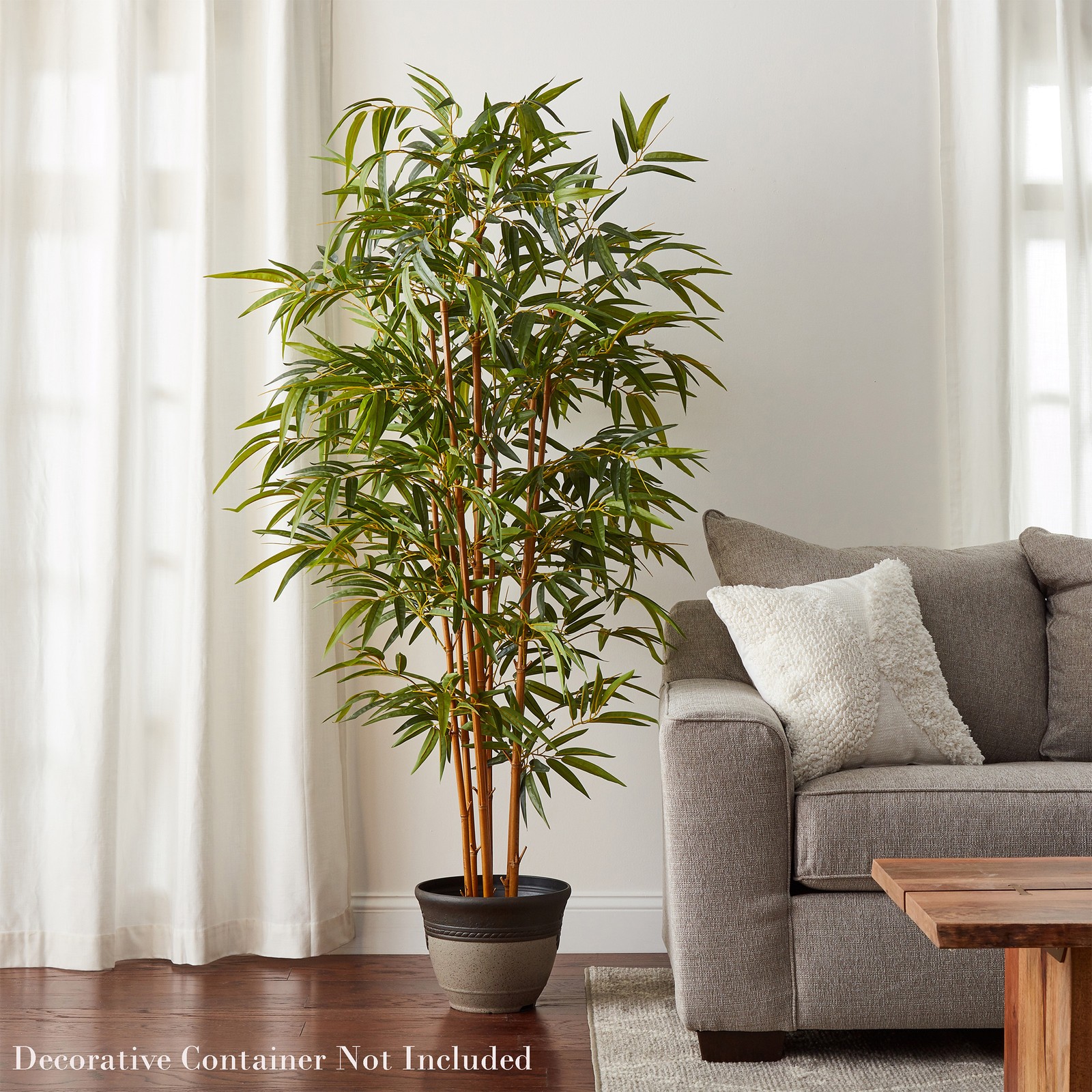 6 Ft. Artificial Bamboo Tall Faux Potted Indoor Floor Plant Office Home Decor