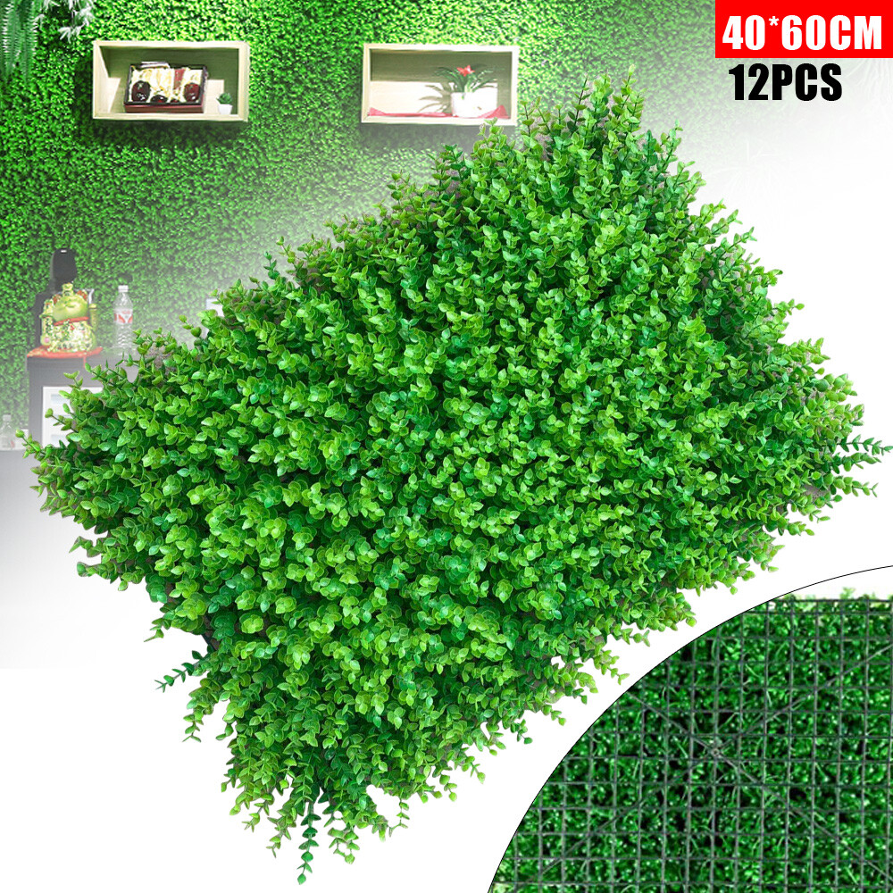 12pc 24×16 Artificial Boxwood Hedge Mat Plant Panels Greenery Walls Outdoor