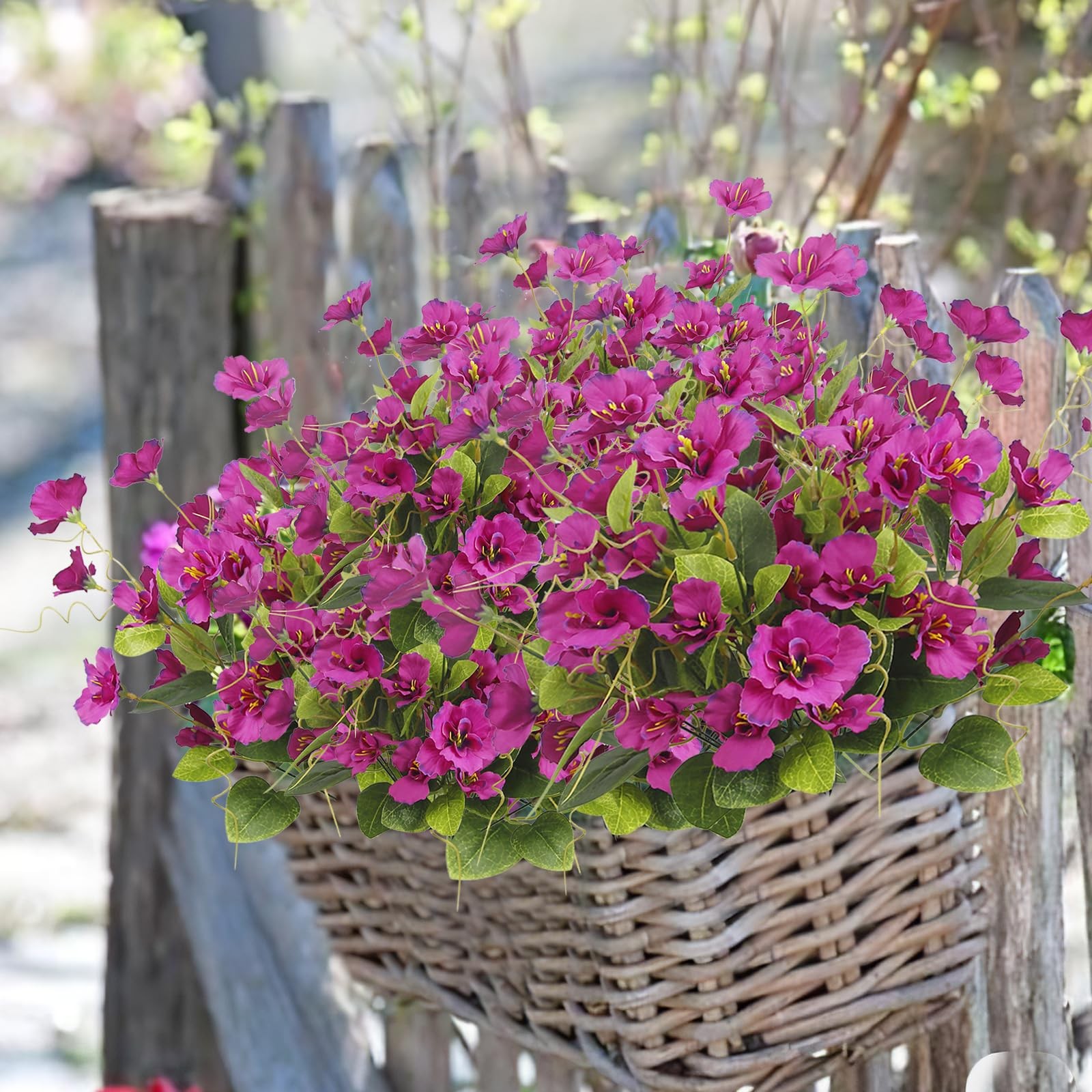 3 Pcs Artificial Flowers for Outdoors Hibiscus Spring Summer Decor Fuchsia Ar…