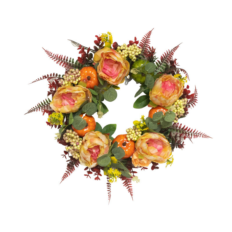 Christmas Party Fireplace Decor Wreath, Fall Front Door Wreath, Festival Wreath