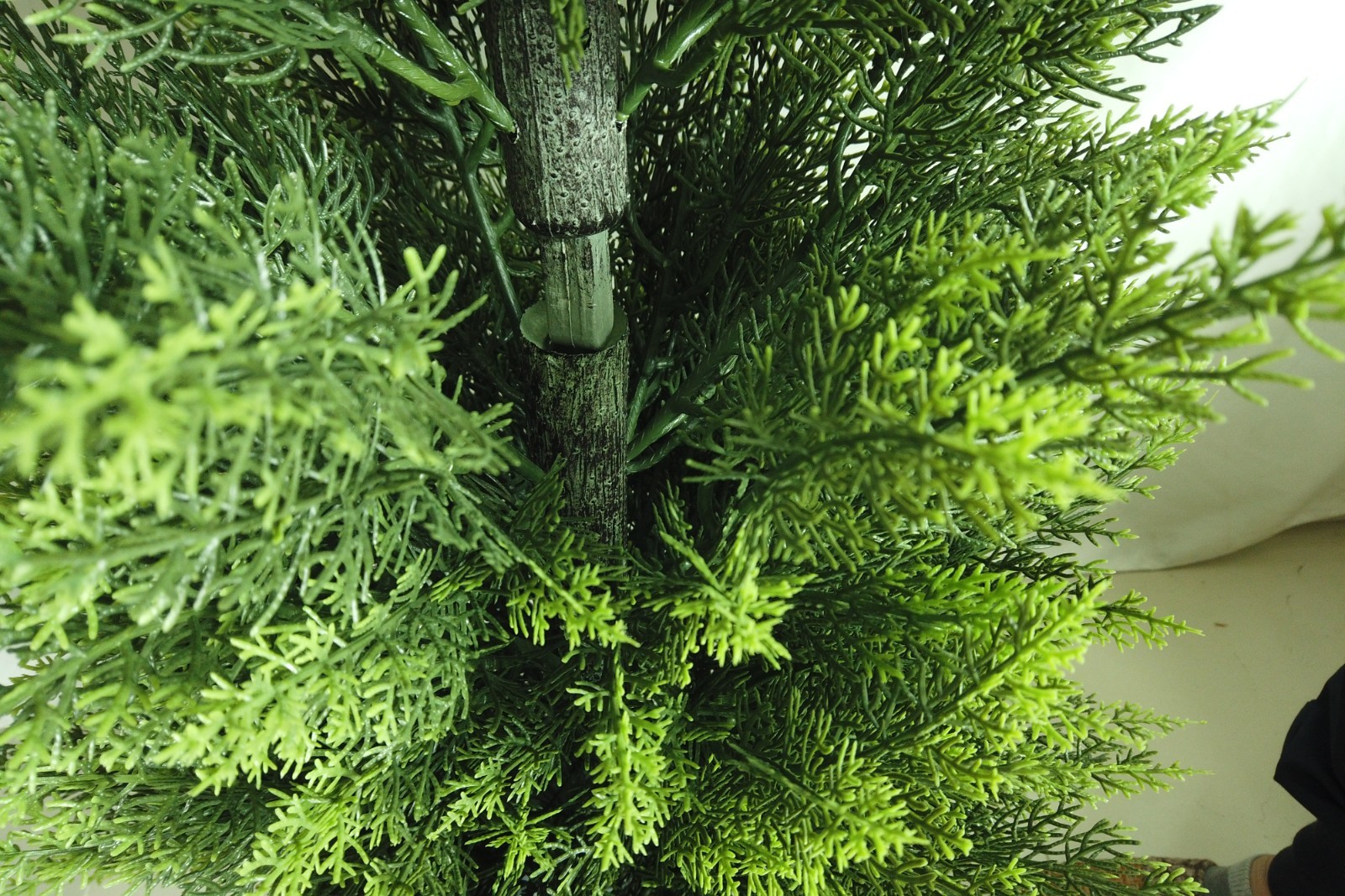 120cm Artificial Cypress Tree with White Decorative Planter for IndoorHome Decor