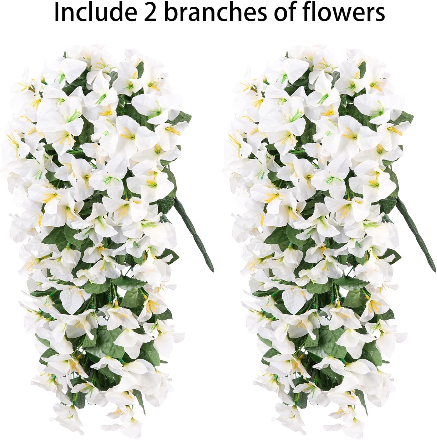 All-Season 2 PCS Artificial Bougainvillea – Stunning Fake Flower Trailing Vines