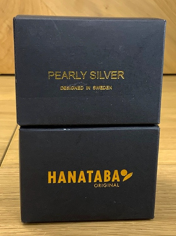 Hanataba Bouquet Twister Large and Small Set Pearly Silver Lot of 2 Boxes NIB