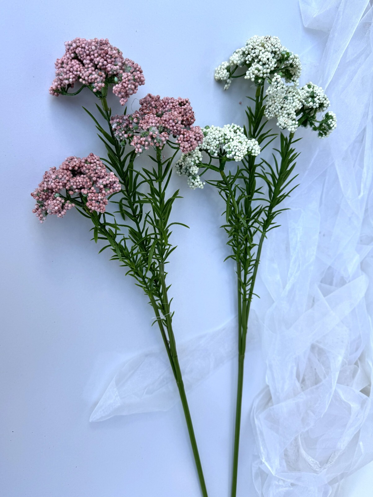 Australian Native Flowers Rice Flower Pink White Sago bush Faux Silk Stems x 1