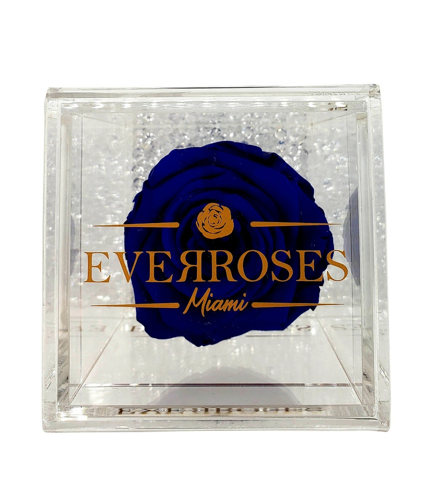 ROYAL BLUE Rose in a single Acrylic box real long-lasting preserved rose