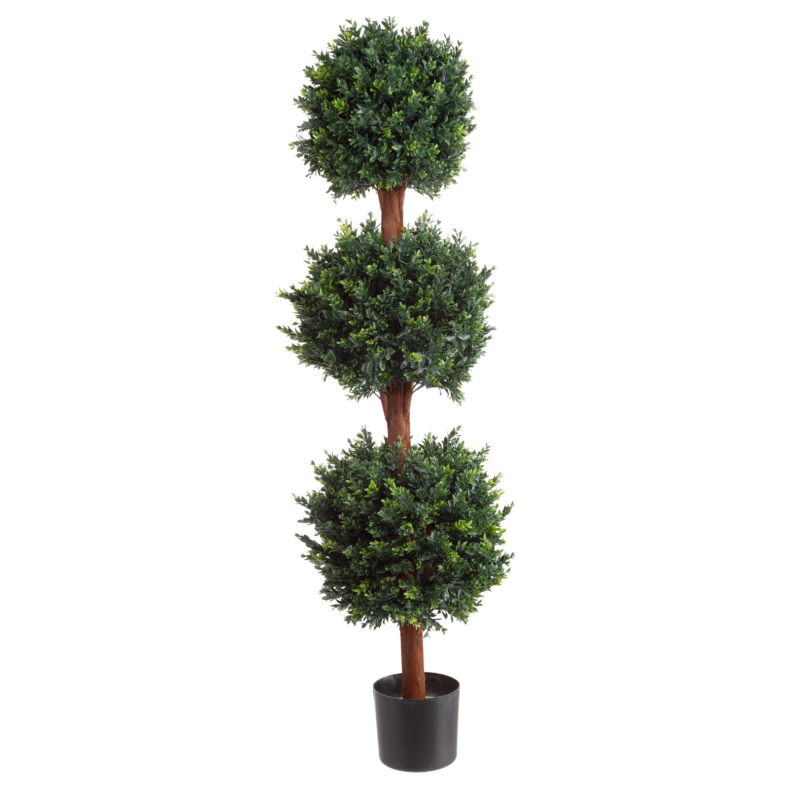Artificial Tree 5 FT Faux Hedyotis Topiary Ball Plant in Weighted Pot