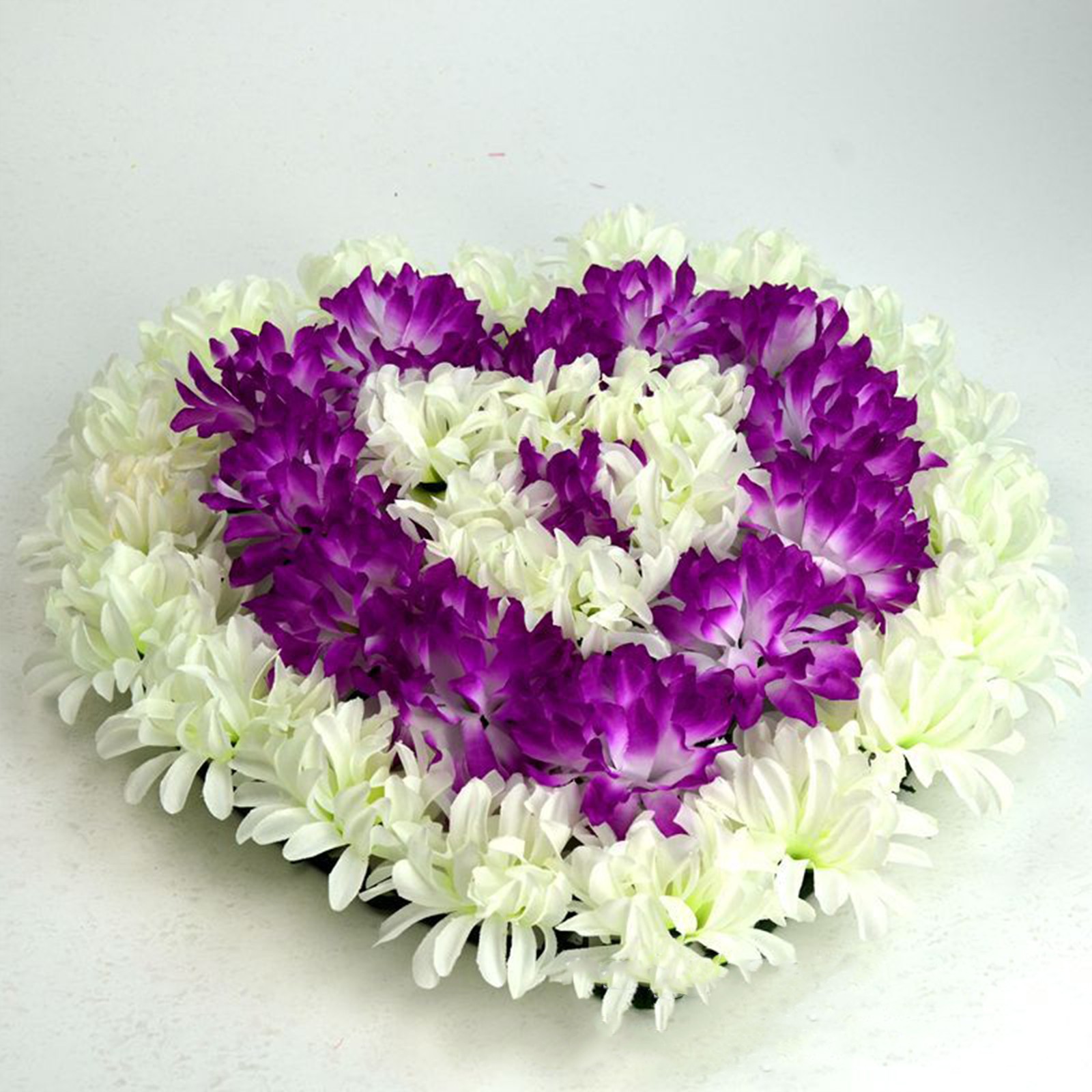 Cemetery Wreath Artificial Memorial Wreath Plastic Loop Silk Cloth Flower For Gr