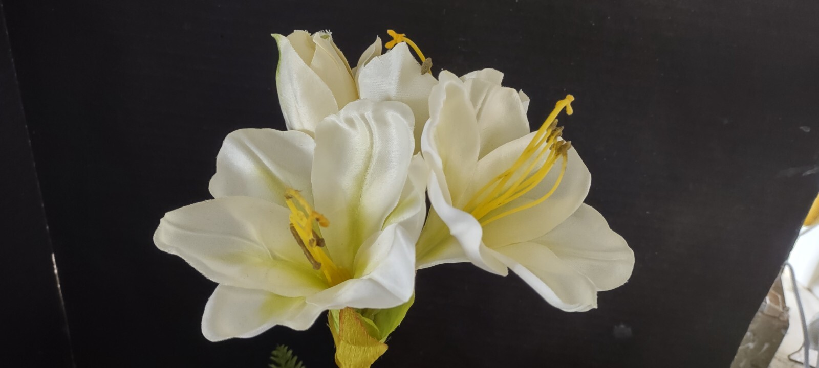 Artificial amaryllis Christmas decoration. WHITE