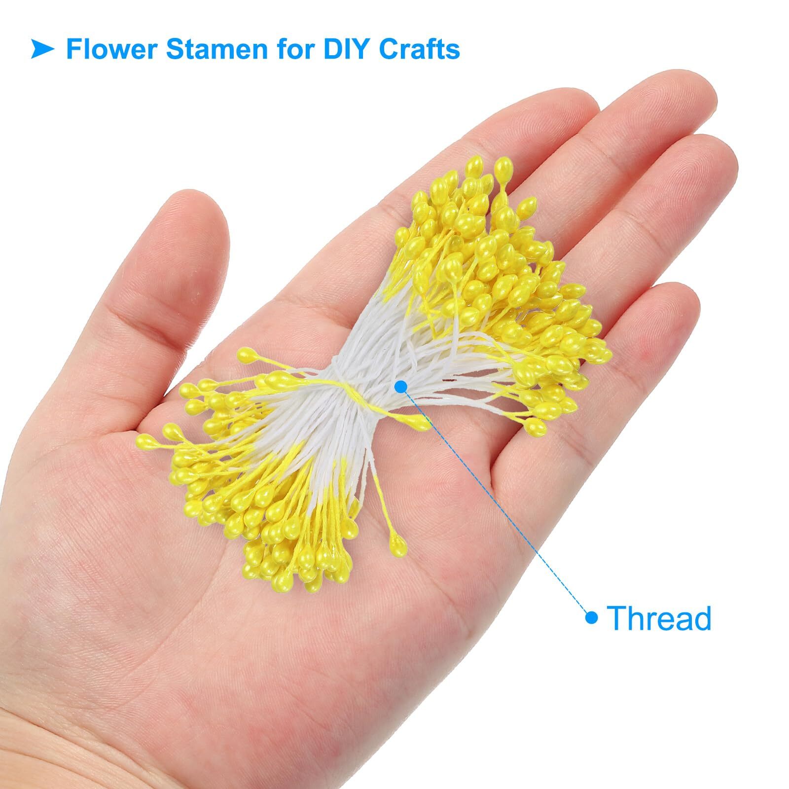 3mm Double Heads Flower Stamen 150 Pcs Artificial Flower Stamen Pistil Matt P…