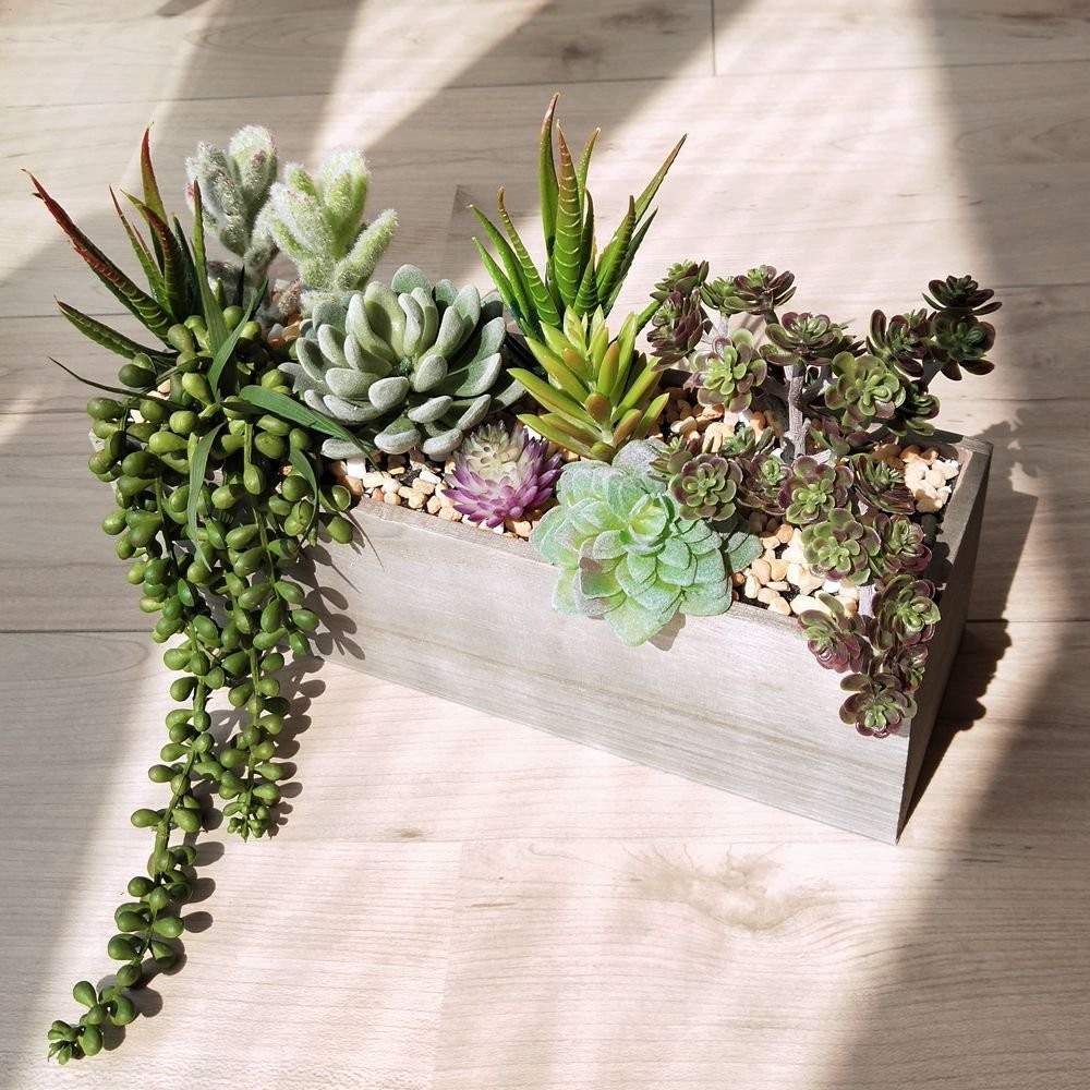 New Best Supla Artificial Potted Succulents Plants Arrangement Fake Succulent in