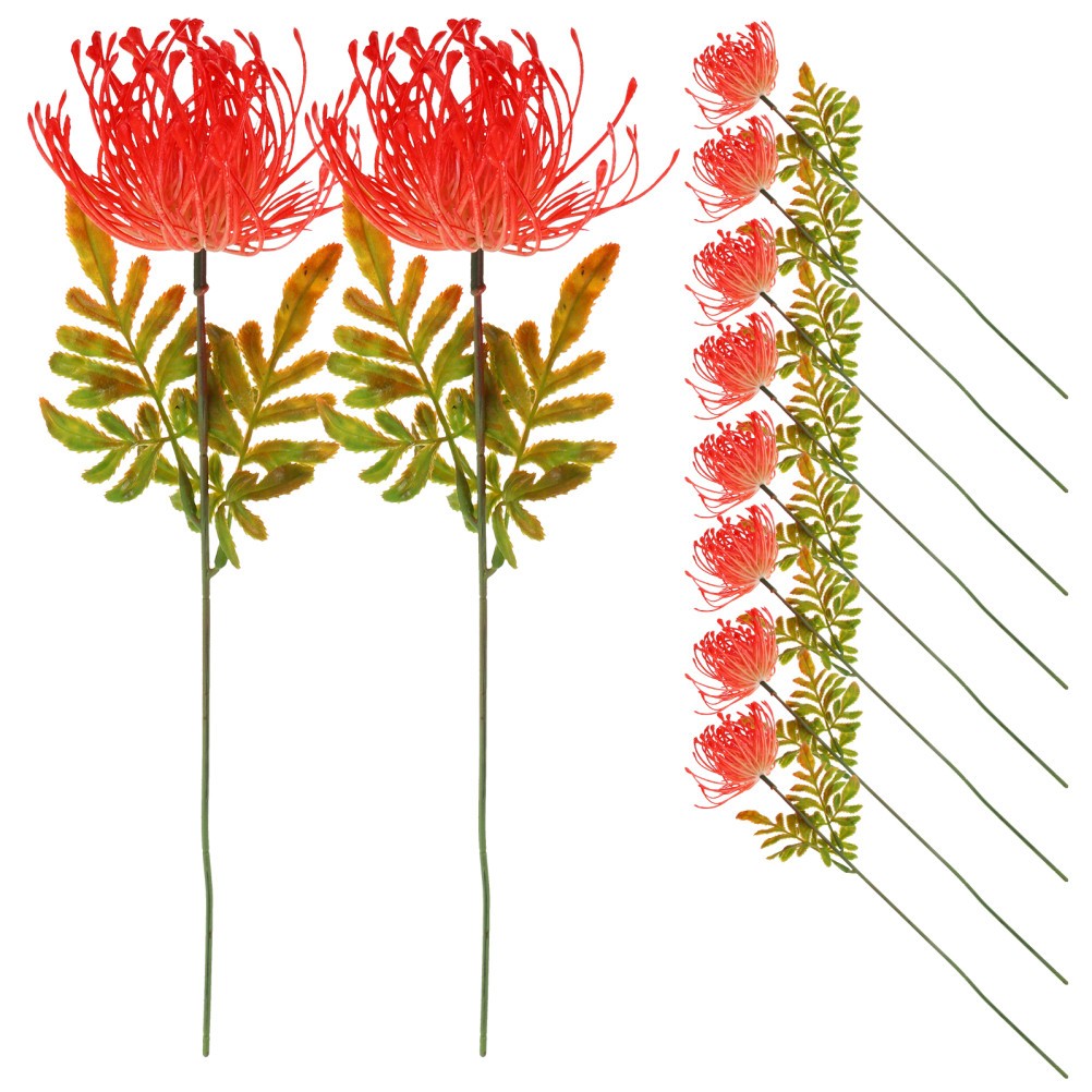 Red Reusable Plastic Lily Flower Picks for Home and Event Decoration