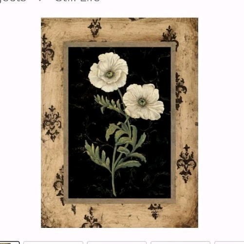 4 Piece Large Wall Art 17″L × 21″H Beautiful Framed Floral Art Work