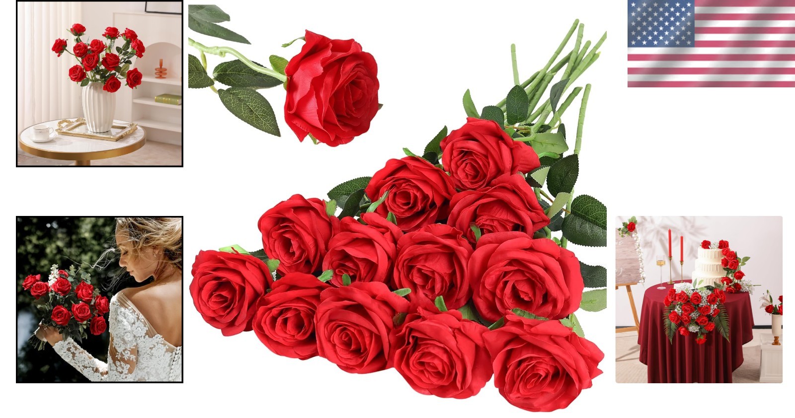 Thoughtful Gift Option: Artificial Silk Roses – 12pcs