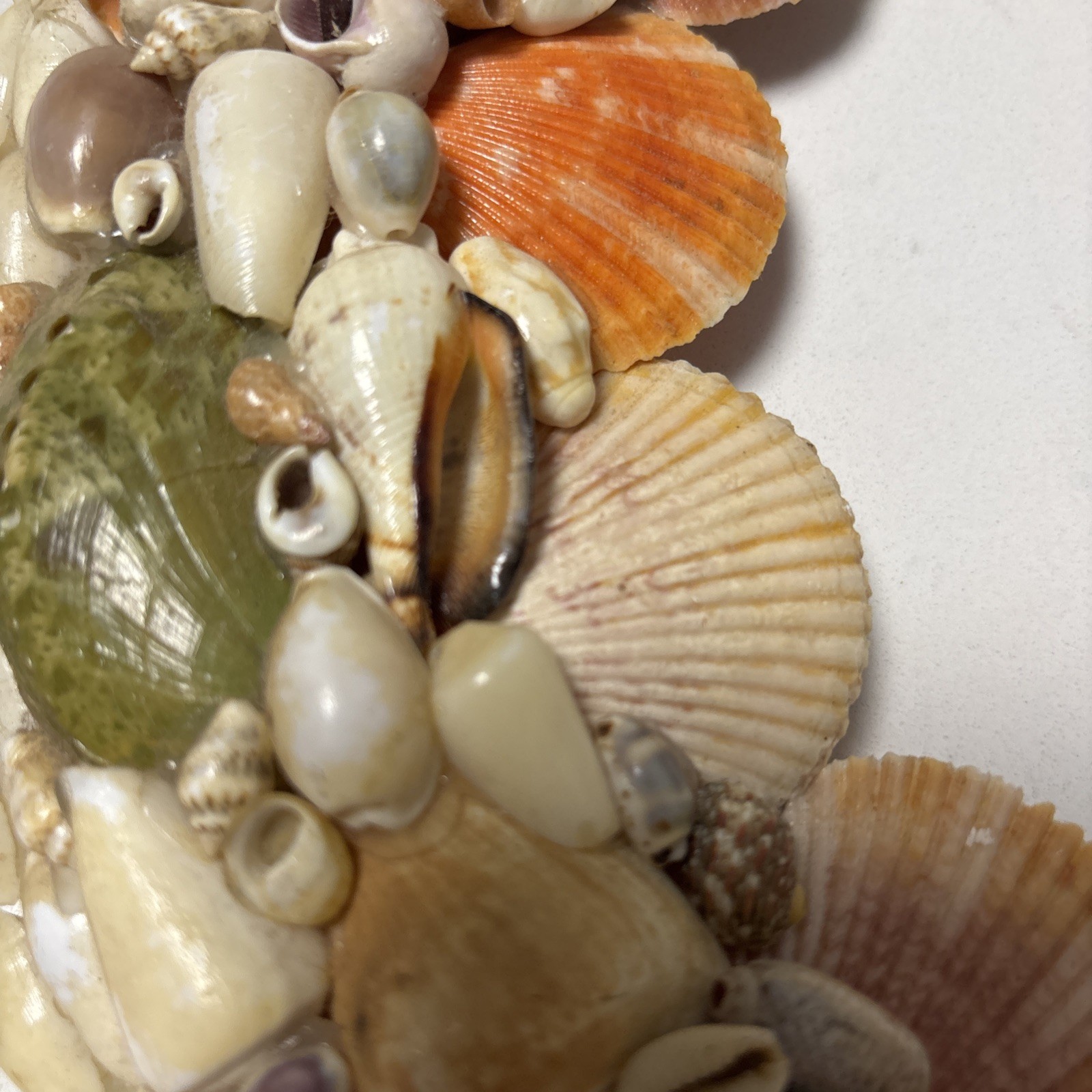 Handcrafted Sea Shell Wreath 14”Beach Seashore Coastal Decor Beautiful Vintage